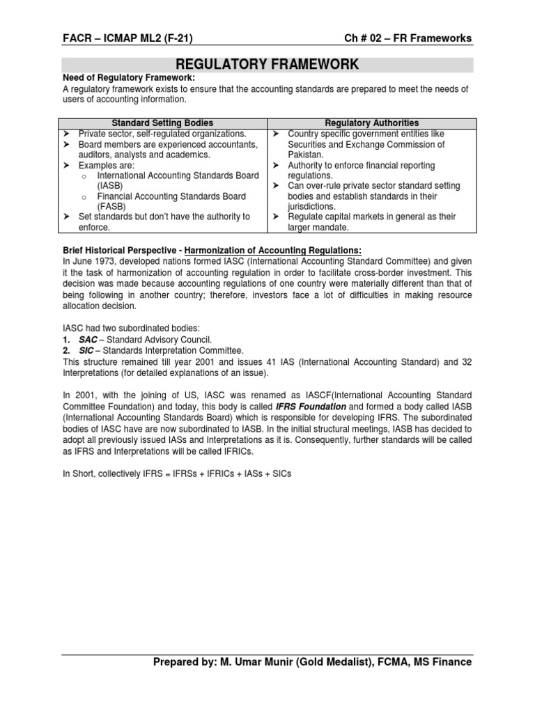 IFRS and Regulatory Framework Overview | PDF | International Financial ...