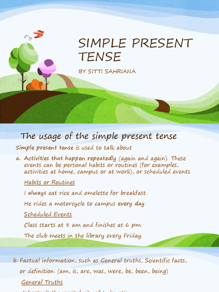 Understanding Simple Present Tense | PDF | Verb | Subject (Grammar)
