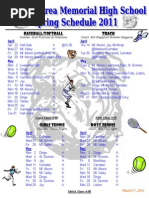 Bulldog Spring Schedule 2011