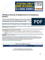Workplace Diversity: Emerging Issues in Contemporary Reviews