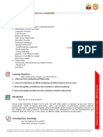 Study Guide 1 - Leadership and Followership