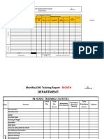 06-F05 Site Monthly Training Statistics