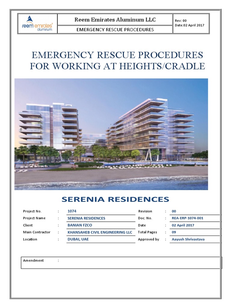 Emergency Rescue Procedures for Cradle | PDF | Emergency | Safety