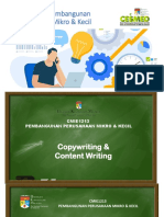 Minggu 8 CMIE1213 Copywriting Content Writing