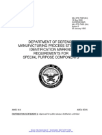 Department of Defense Manufacturing Process Standard Identification Marking Requirements For Special Purpose Components