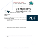 Worksheet 3: Concept Analysis