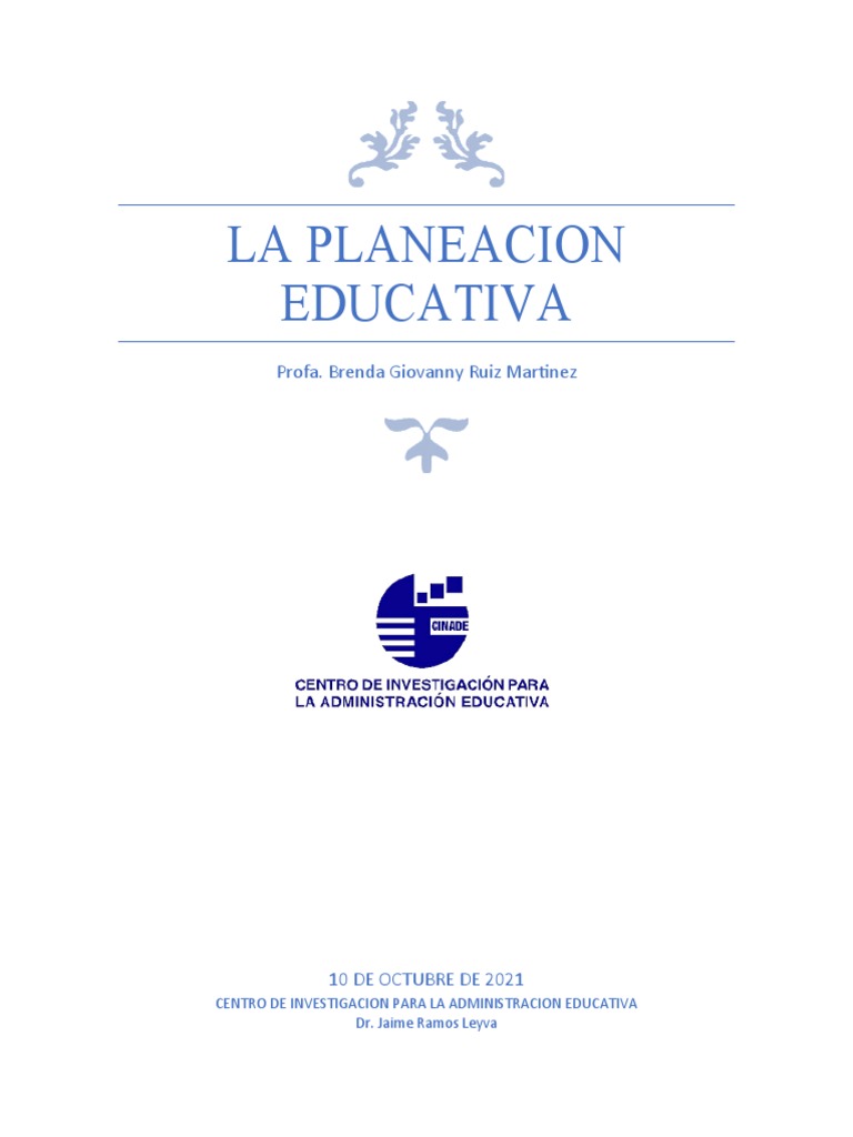 Importancia de la Planeación Educativa | PDF | Planificación | Maestros