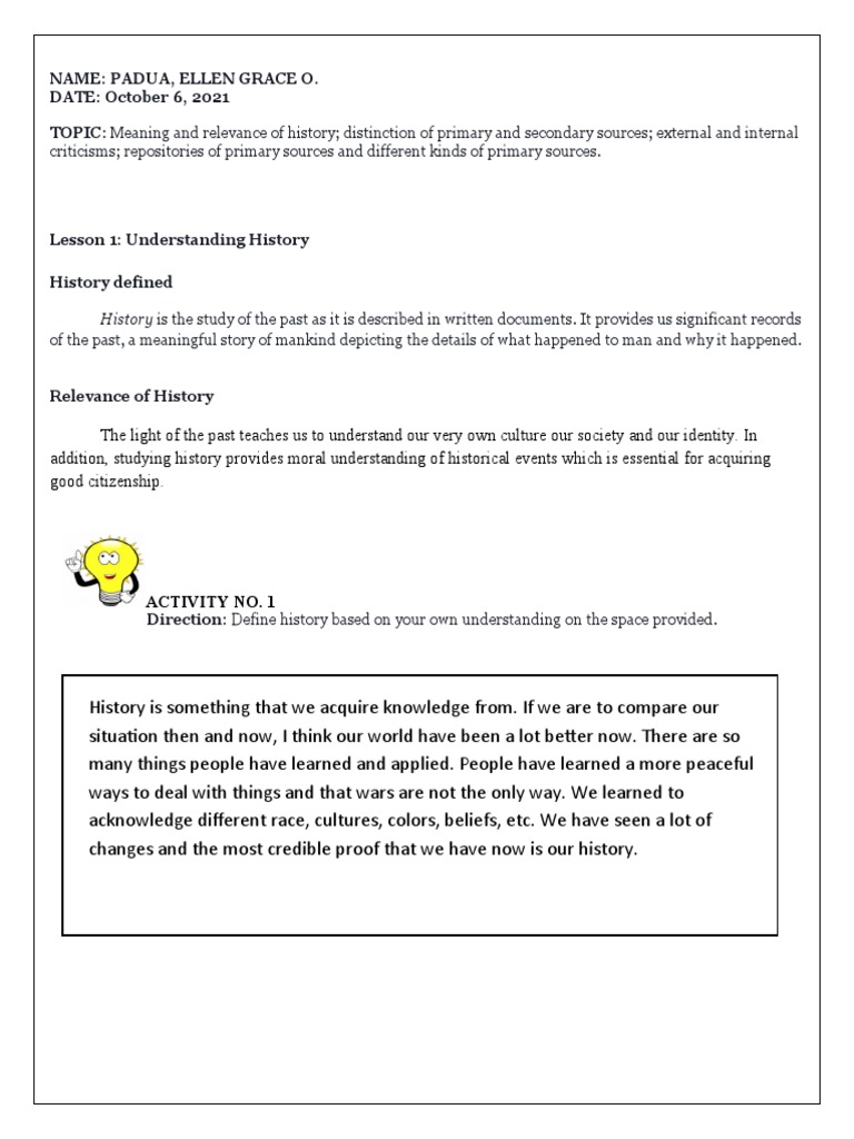 Types and Examples of Primary Sources | PDF | Inquiry | Identity ...