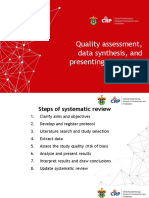Quality Assessment, Data Synthesis, - Presenting The Results - CRP