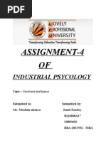 Assignment-4 OF: Industrial Psycology