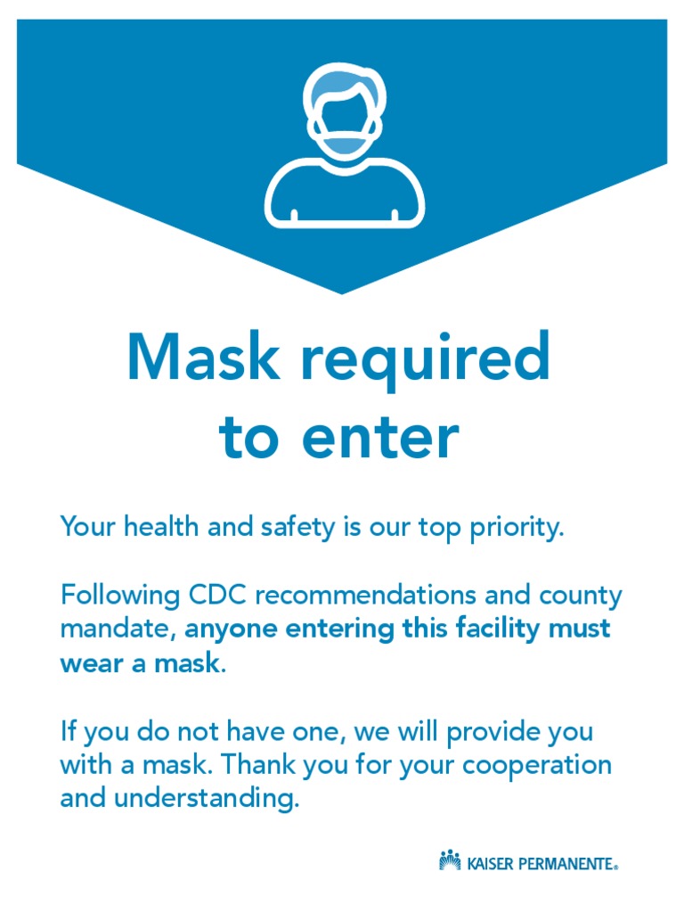 Kaiser Permanente COVID 19 Workplace Safety Signs PDF