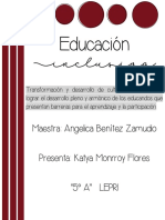 Educación: Maestra: Angelica Benítez Zamudio Presenta: Katya Monrroy Flores "5° A" Lepri