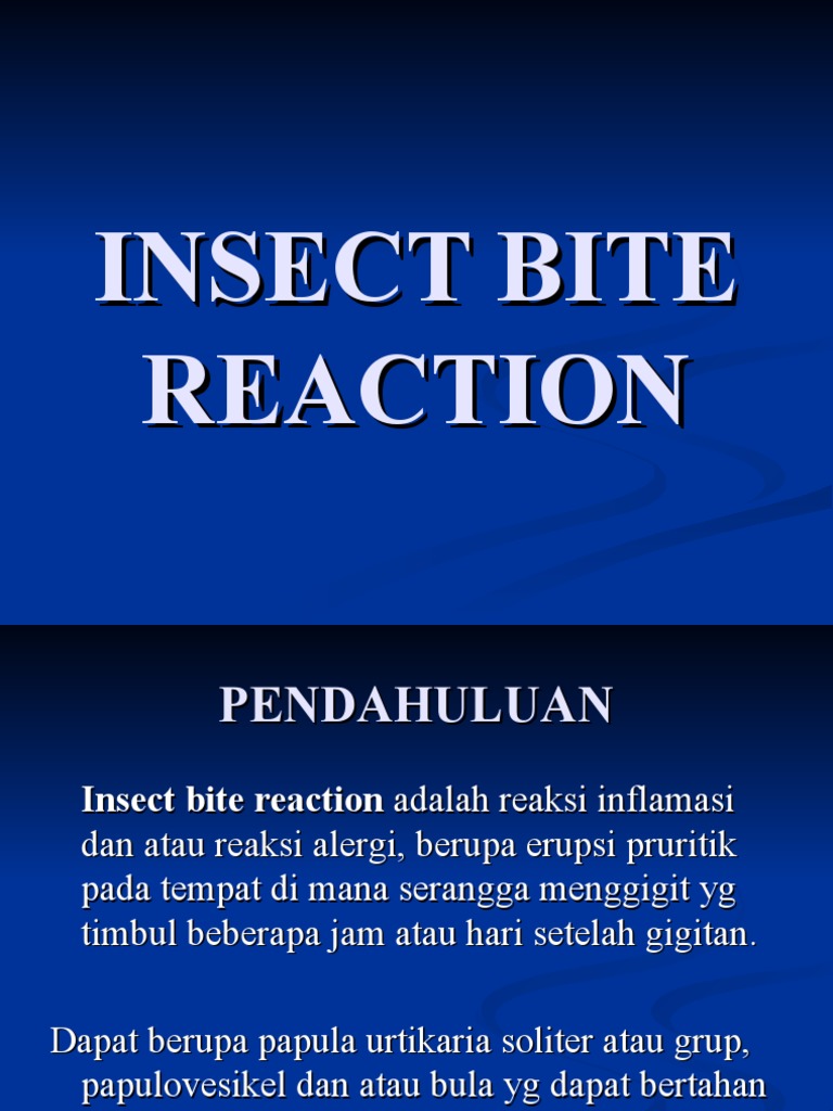 Insect Bite Reaction | PDF