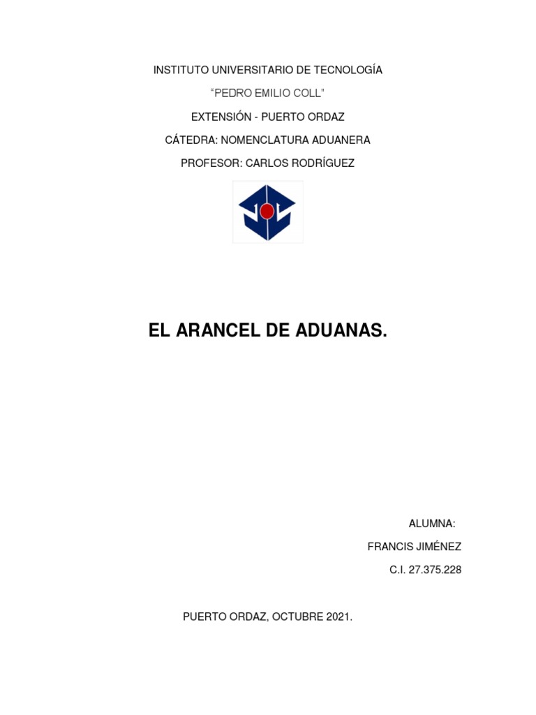 Arancel de Aduanas: Definición y Evolución | PDF | Arancel | aduana