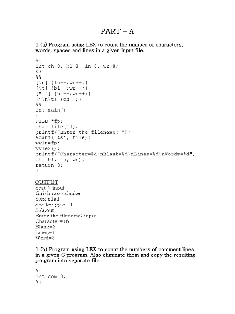 Compiler Design Lab Manual PDF Identifier Computer File