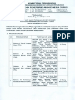 Pengumuman Non Reguler Ppi Curug 2021