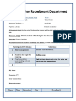 Teacher Recruitment Department: Safir Teaching Practice Lesson Plan