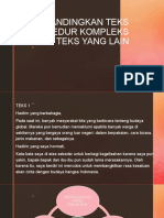 Membandingkan Teks Prosedur Kompleks Dengan Teks Yang Lain