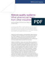 Mature Quality Systems: What Pharma Can Learn From Other Industries