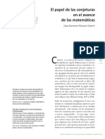 El Papel de Las Conjeturas en El Avance de Las Matematicas