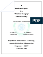 A Seminar Report On: "Wireless Charging"