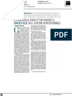 La ripresa dell'università: digitale ma anche sostenibile - Il Corriere della Sera dell'11 ottobre 2021