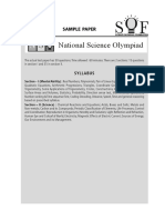 National Science Olympiad: Sample Paper