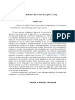 El Proceso de Gestión Del Conocimiento (Primera Parte)