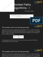 Shortest Paths Algorithms - I