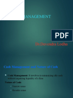 Cash Management: DR - Devendra Lodha