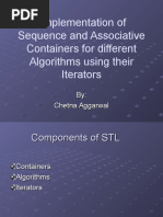 Implementation of Sequence and Associative Containers For Different Algorithms Using Their Iterators