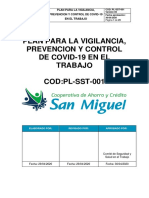 Plan para La Vigilancia, Prevención y Control de Covid-19 en El Trabajo Coopac San Miguel-2