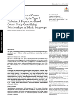 Life Expectancy and CauseSpecific Mortality in Type 2 Diabetes