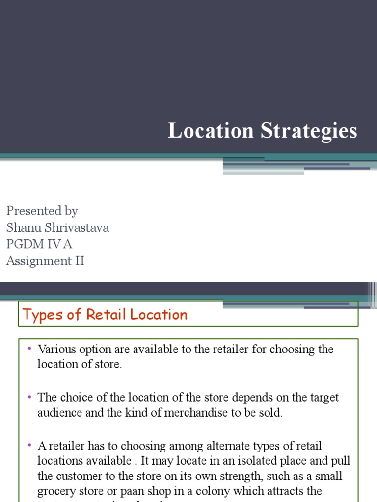 Types of Retail Location