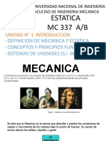 CLASE VIRTUAL 1 ESTATICA (MC - 337) Jueves 18 JUNIO 2020 I