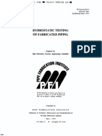 PFI ES-4-1985 (R1997) Hydrostatic Testing of Fabricated Piping