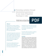 Promoting Sanitation Through Decentralised Governance: A Case Study of Rajukhedi Panchayat in India