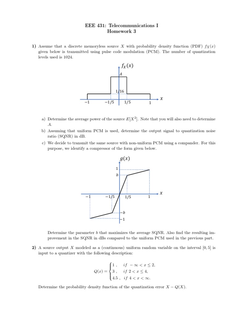 Telecommunications PCM & AM Homework | PDF | Frequency Modulation ...