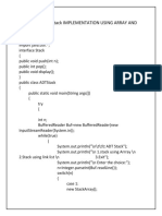 Linked List: Program: Adtstack Implementation Using Array and