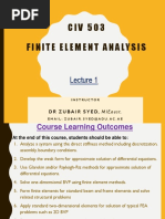 C I V 5 0 3 Finite Element Analysis: DR Zubair Syed, Mieaust