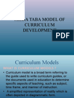 Hilda Taba Model of Curriculum Development: Presentation Topic