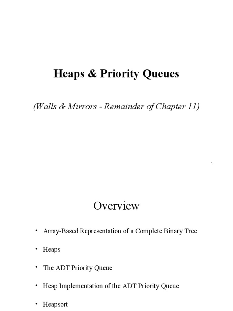 Heaps and Priority Queues Explained | PDF | Computing | Algorithms