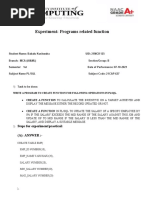 Experiment: Programs Related Function: Steps For Experiment/practical: (A) : ANSWER