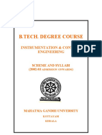 B.Tech. Degree Course: Instrumentation & Control Engineering
