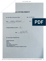 Ssa Office of International Affairs Fax Cover Sheet