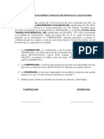 Contrato Privado de Compra y Venta de Una Motocicleta Placa Ny