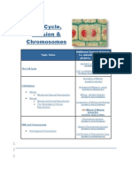 Cell Cycle, Division & Chromosomes