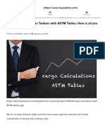 Cargo Calculations On Tankers With ASTM Tables - Here Is All You Need To Know - MySeaTime