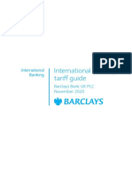 International Banking Tariff Guide