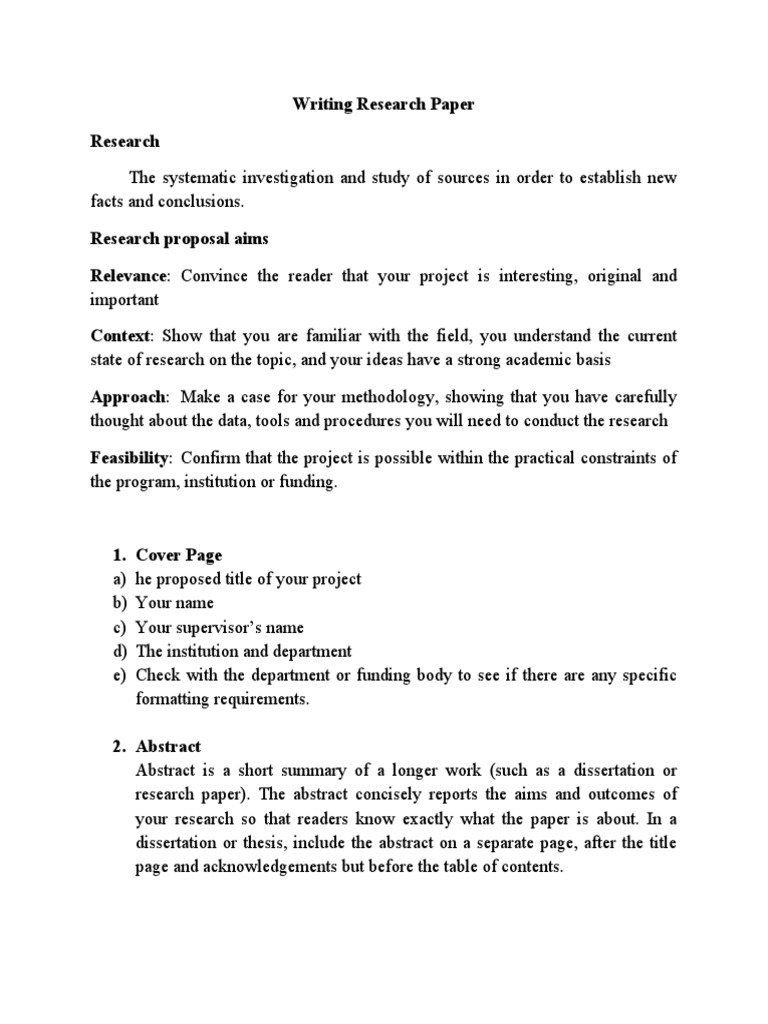 Writing Research Paper Handouts | PDF | Thesis | Science